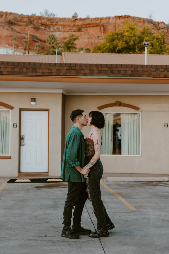 Caitlyn and Kolby | St. George, Utah Vintage Motel Couples Photoshoot | Southern Utah Wedding and Elopement Photographer, Emily Dawn Photo