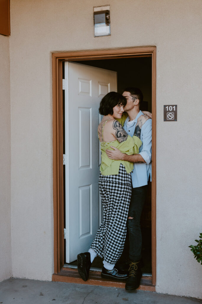 Caitlyn and Kolby | St. George, Utah Vintage Motel Couples Photoshoot | Southern Utah Wedding and Elopement Photographer, Emily Dawn Photo