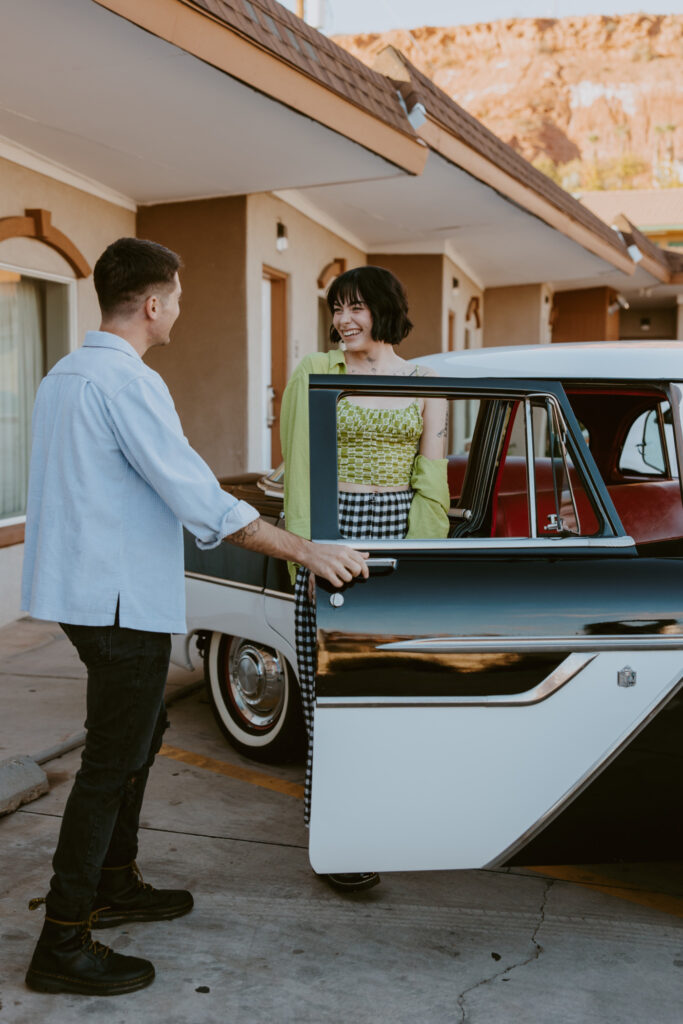 Caitlyn and Kolby | St. George, Utah Vintage Motel Couples Photoshoot | Southern Utah Wedding and Elopement Photographer, Emily Dawn Photo