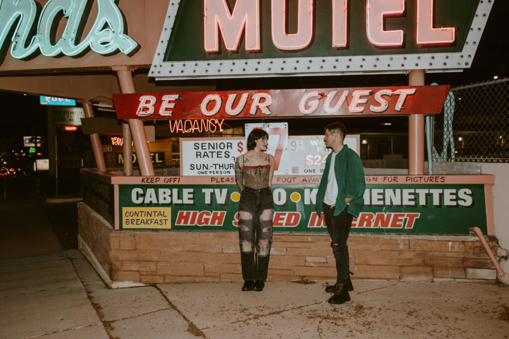 Caitlyn and Kolby | St. George, Utah Vintage Motel Couples Photoshoot | Southern Utah Wedding and Elopement Photographer, Emily Dawn Photo