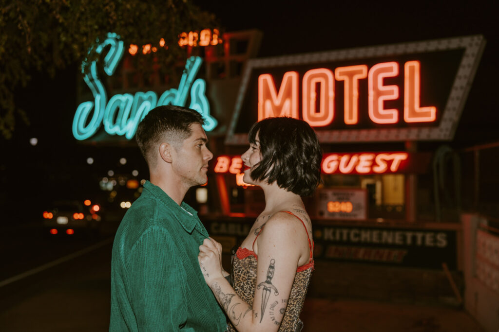 Caitlyn and Kolby | St. George, Utah Vintage Motel Couples Photoshoot | Southern Utah Wedding and Elopement Photographer, Emily Dawn Photo