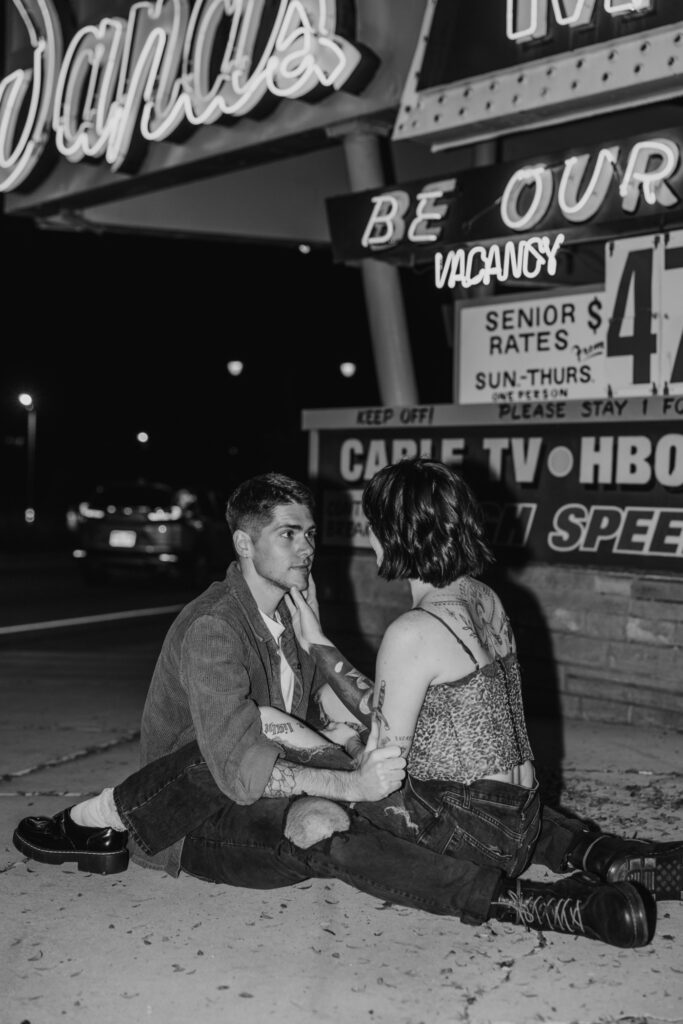 Caitlyn and Kolby | St. George, Utah Vintage Motel Couples Photoshoot | Southern Utah Wedding and Elopement Photographer, Emily Dawn Photo