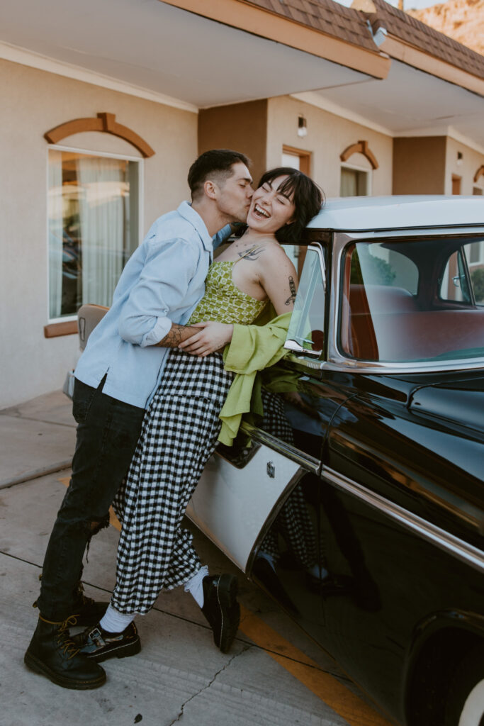 Caitlyn and Kolby | St. George, Utah Vintage Motel Couples Photoshoot | Southern Utah Wedding and Elopement Photographer, Emily Dawn Photo