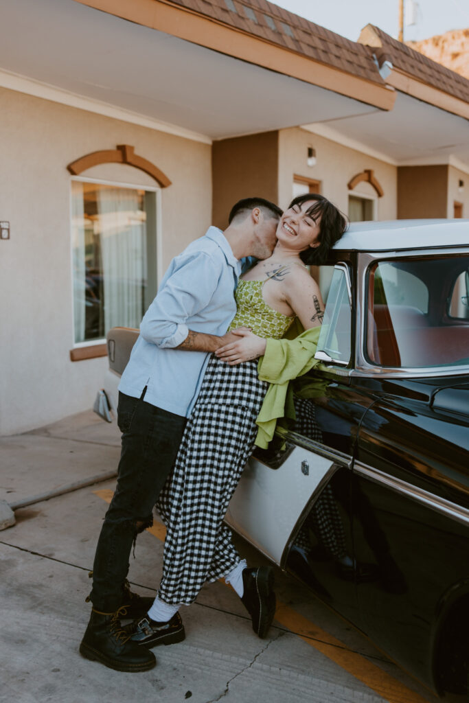 Caitlyn and Kolby | St. George, Utah Vintage Motel Couples Photoshoot | Southern Utah Wedding and Elopement Photographer, Emily Dawn Photo