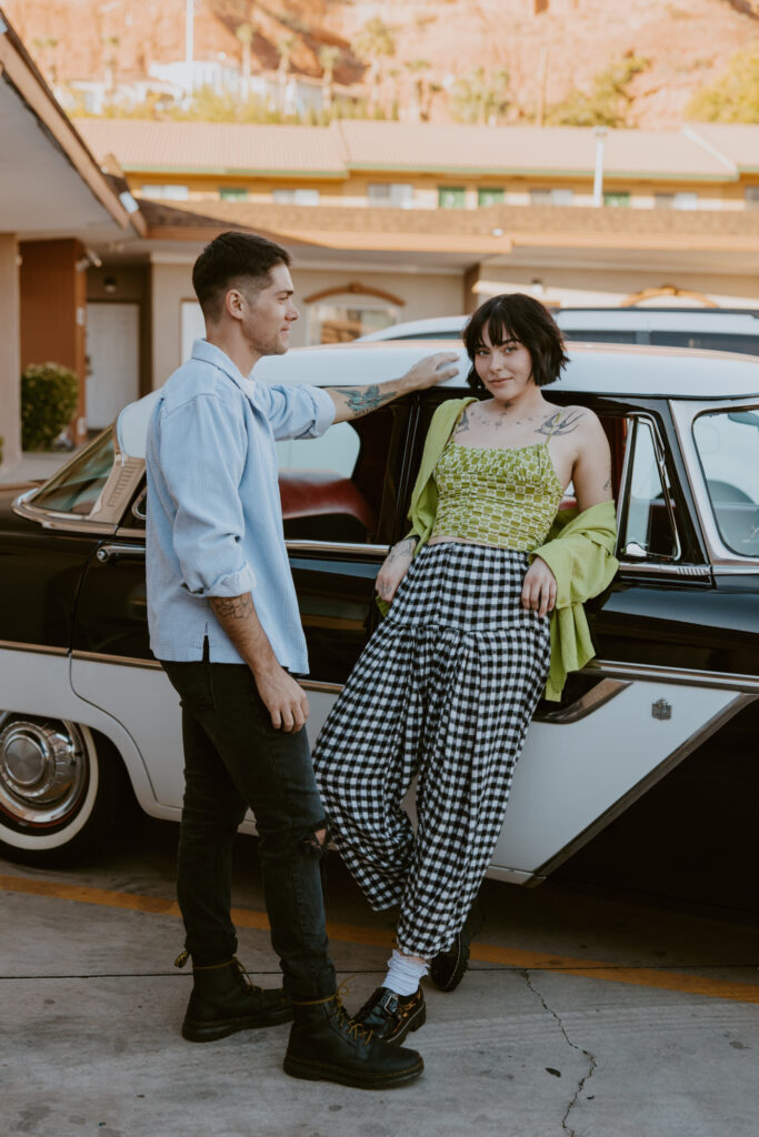 Caitlyn and Kolby | St. George, Utah Vintage Motel Couples Photoshoot | Southern Utah Wedding and Elopement Photographer, Emily Dawn Photo