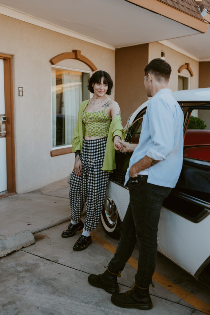 Caitlyn and Kolby | St. George, Utah Vintage Motel Couples Photoshoot | Southern Utah Wedding and Elopement Photographer, Emily Dawn Photo