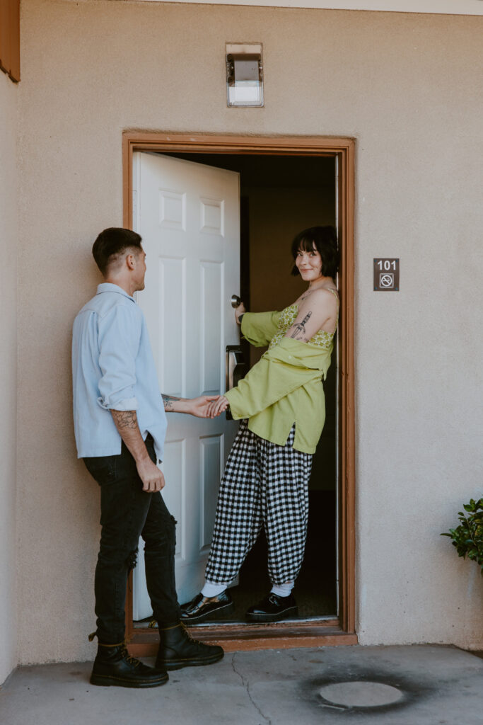 Caitlyn and Kolby | St. George, Utah Vintage Motel Couples Photoshoot | Southern Utah Wedding and Elopement Photographer, Emily Dawn Photo