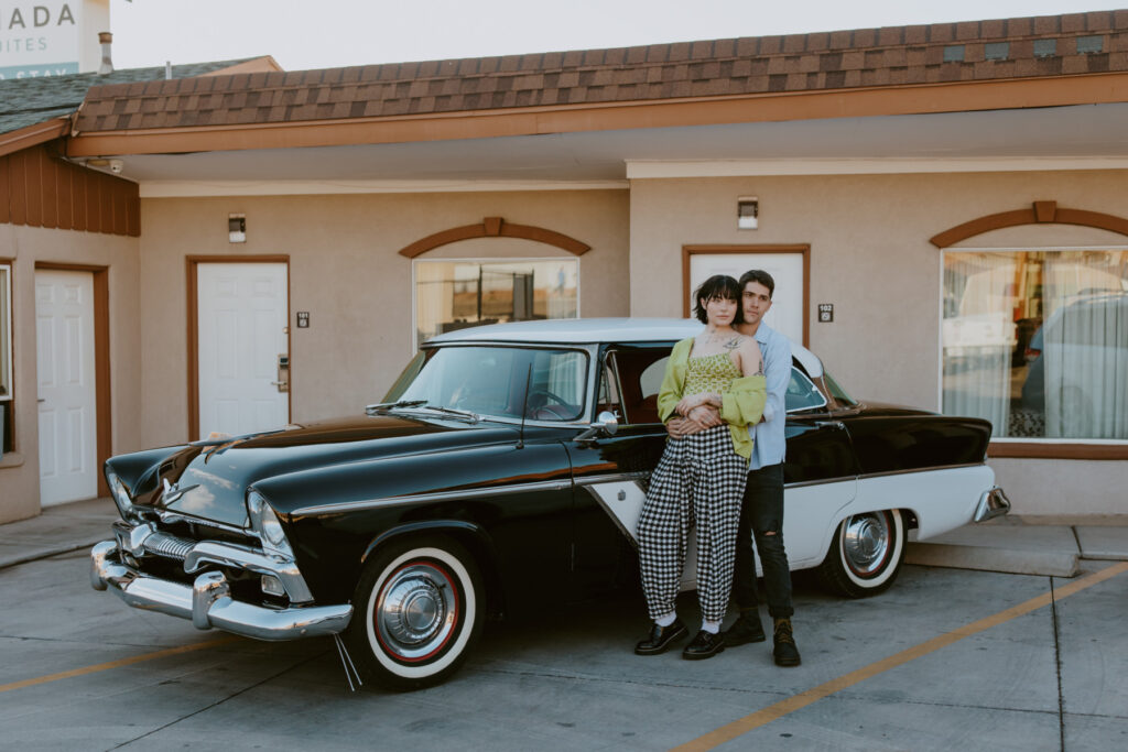 Caitlyn and Kolby | St. George, Utah Vintage Motel Couples Photoshoot | Southern Utah Wedding and Elopement Photographer, Emily Dawn Photo