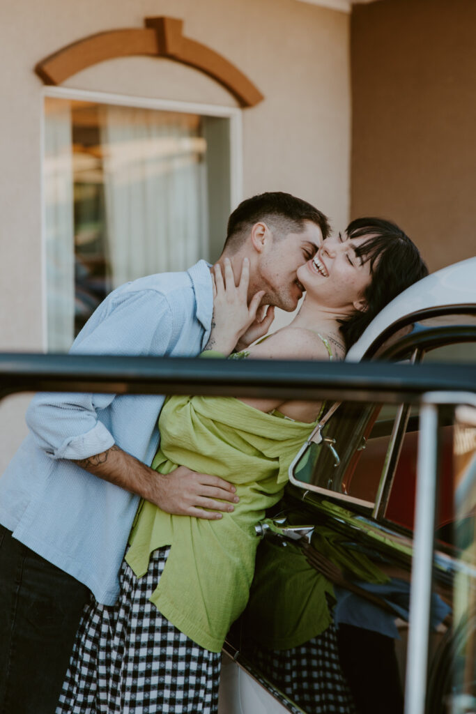 Caitlyn and Kolby | St. George, Utah Vintage Motel Couples Photoshoot | Southern Utah Wedding and Elopement Photographer, Emily Dawn Photo