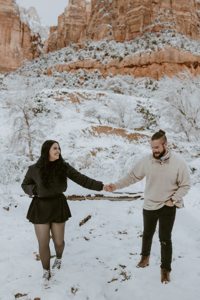 Fabiana and David, Zion National Park Proposal - Southern Utah Photographer, Emily Dawn Photo