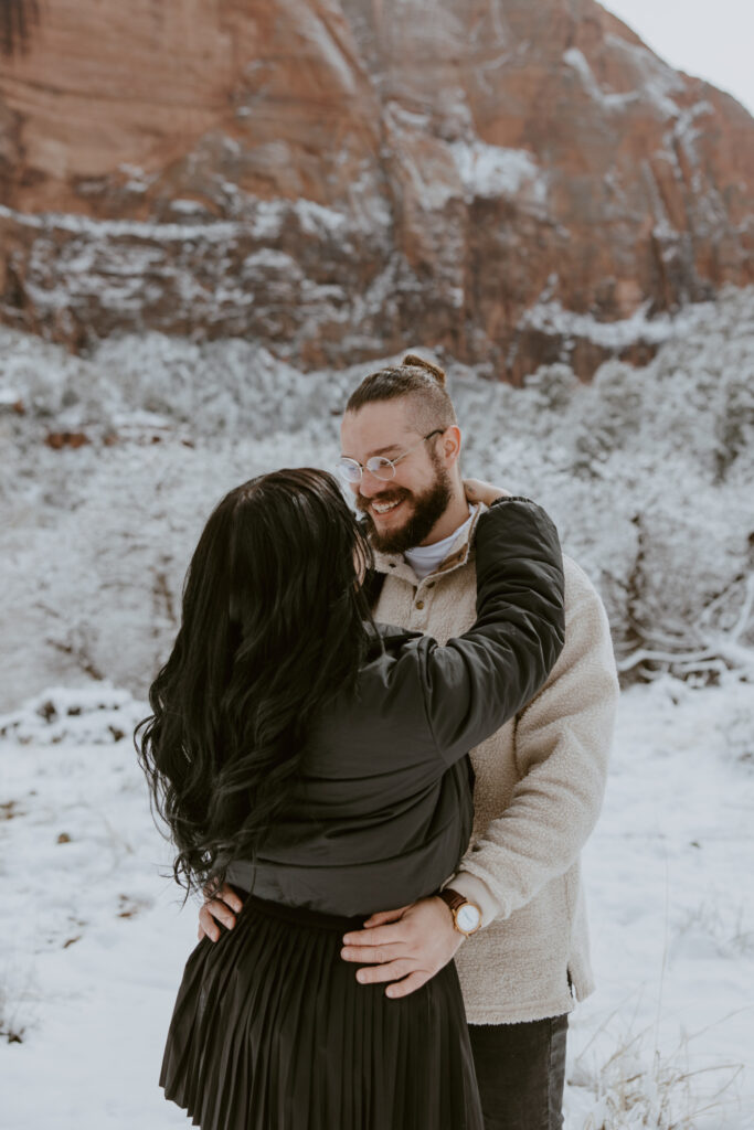 Fabiana and David, Zion National Park Proposal - Southern Utah Photographer, Emily Dawn Photo