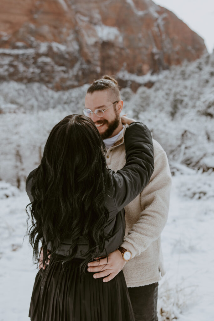 Fabiana and David, Zion National Park Proposal - Southern Utah Photographer, Emily Dawn Photo