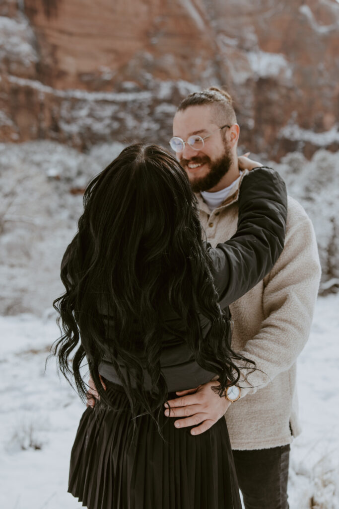 Fabiana and David, Zion National Park Proposal - Southern Utah Photographer, Emily Dawn Photo