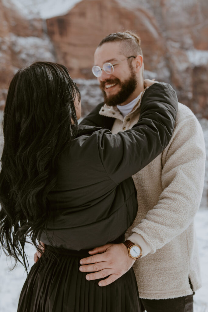 Fabiana and David, Zion National Park Proposal - Southern Utah Photographer, Emily Dawn Photo