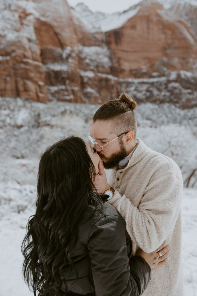 Fabiana and David, Zion National Park Proposal - Southern Utah Photographer, Emily Dawn Photo