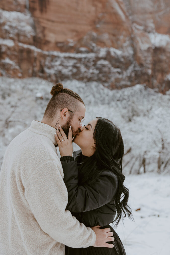 Fabiana and David, Zion National Park Proposal - Southern Utah Photographer, Emily Dawn Photo