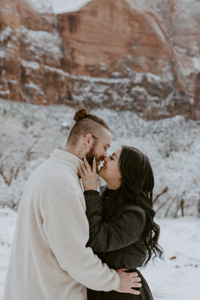 Fabiana and David, Zion National Park Proposal - Southern Utah Photographer, Emily Dawn Photo