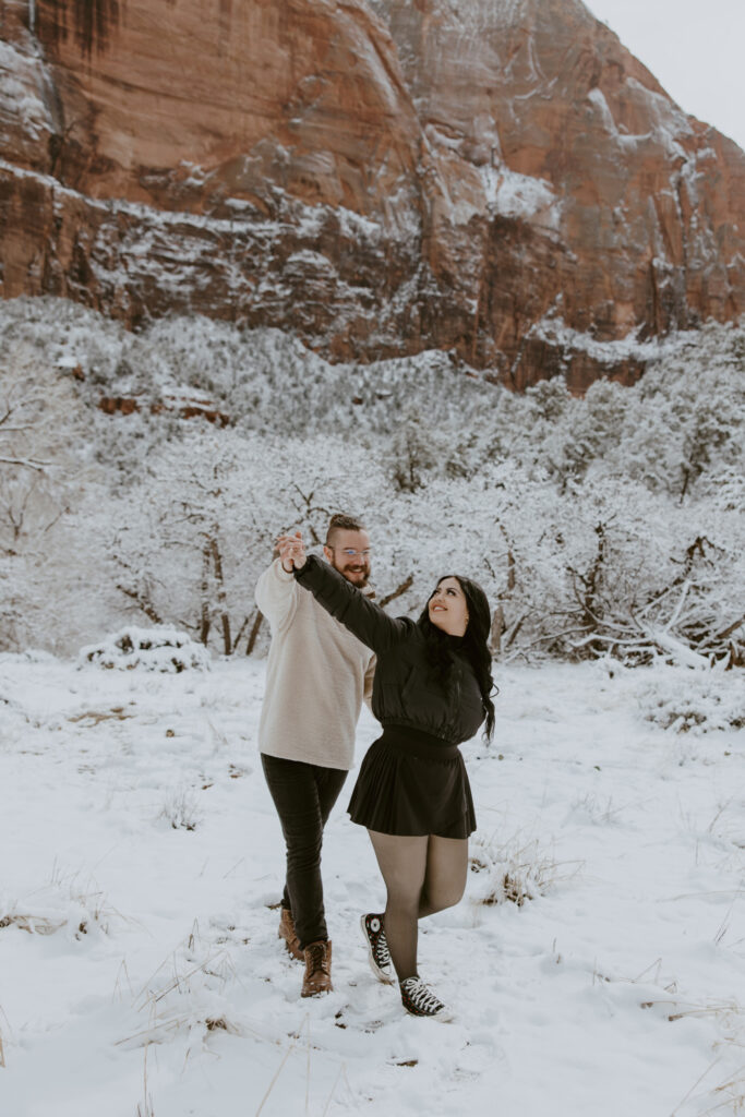 Fabiana and David, Zion National Park Proposal - Southern Utah Photographer, Emily Dawn Photo