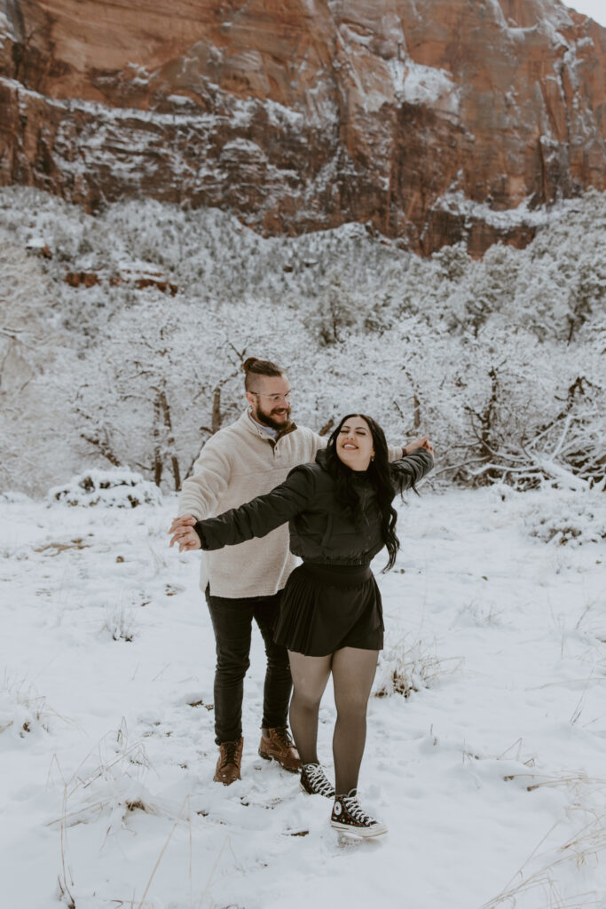 Fabiana and David, Zion National Park Proposal - Southern Utah Photographer, Emily Dawn Photo