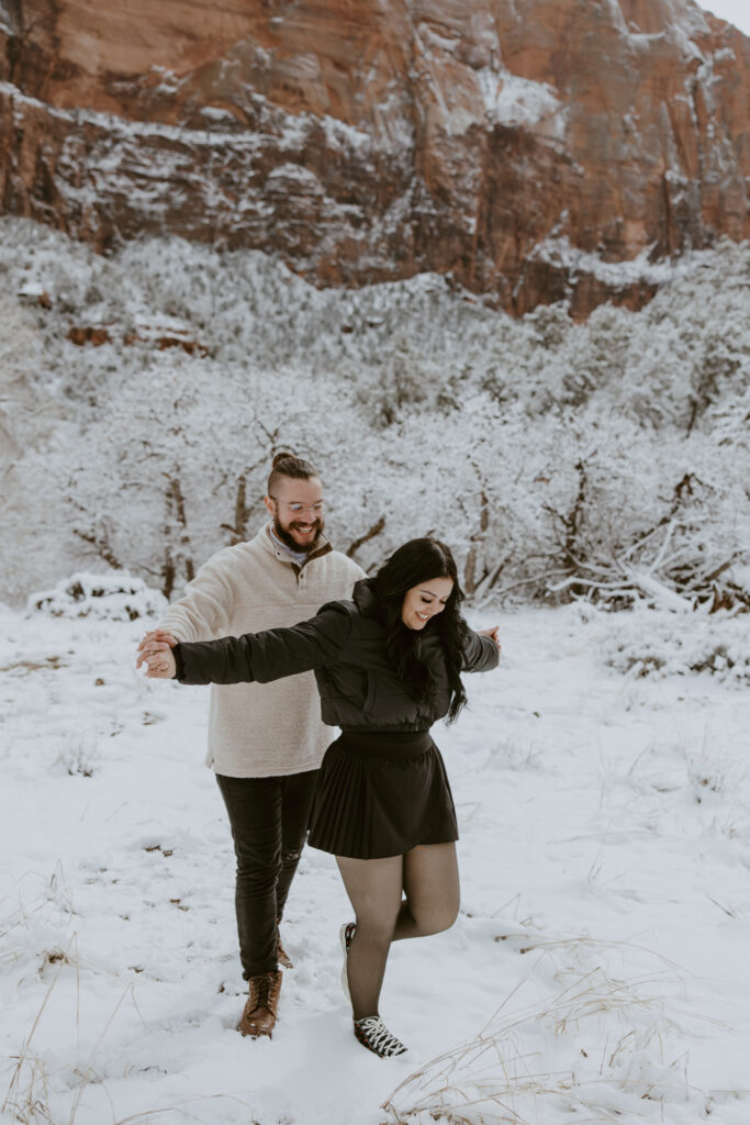 Fabiana and David, Zion National Park Proposal - Southern Utah Photographer, Emily Dawn Photo