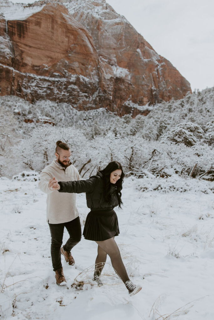 Fabiana and David, Zion National Park Proposal - Southern Utah Photographer, Emily Dawn Photo