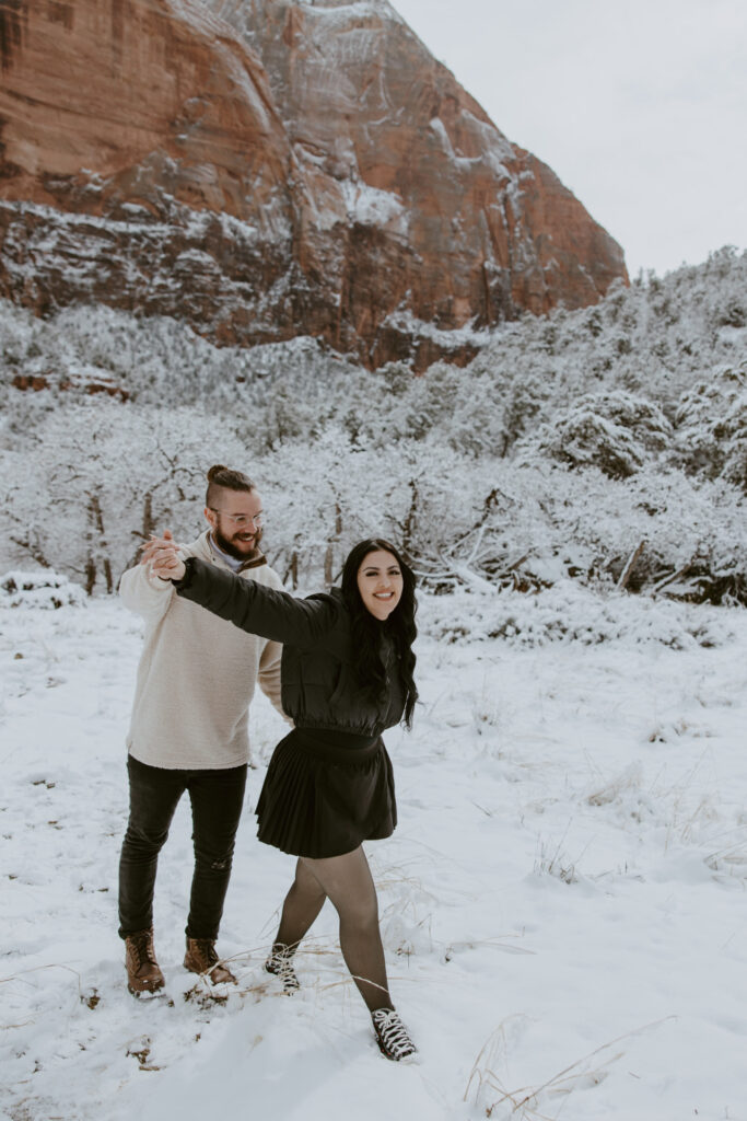 Fabiana and David, Zion National Park Proposal - Southern Utah Photographer, Emily Dawn Photo