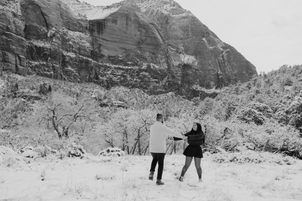 Fabiana and David, Zion National Park Proposal - Southern Utah Photographer, Emily Dawn Photo