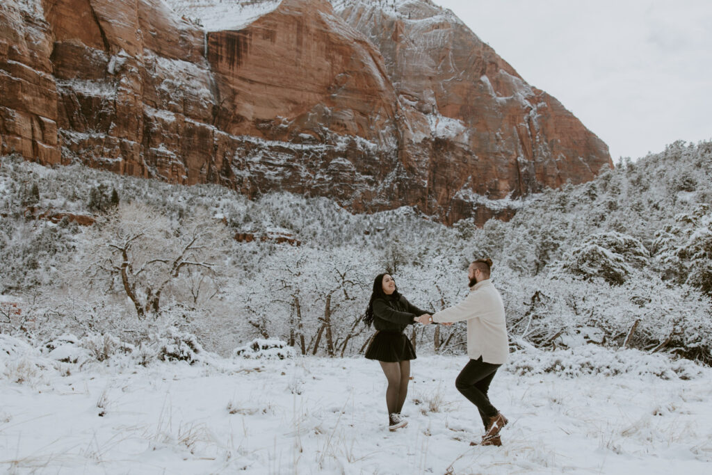 Fabiana and David, Zion National Park Proposal - Southern Utah Photographer, Emily Dawn Photo