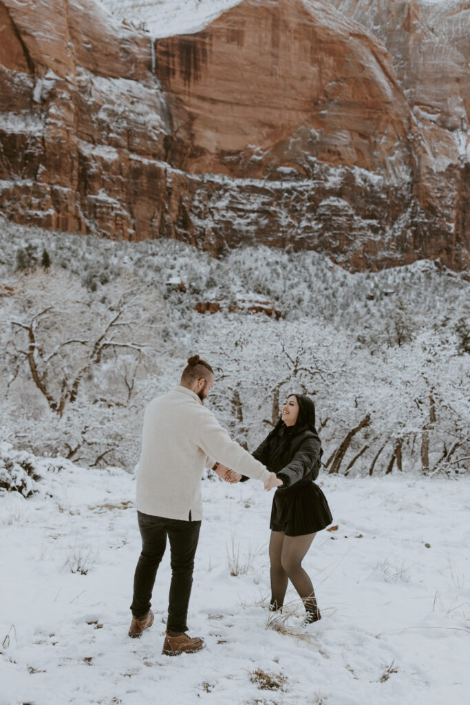 Fabiana and David, Zion National Park Proposal - Southern Utah Photographer, Emily Dawn Photo