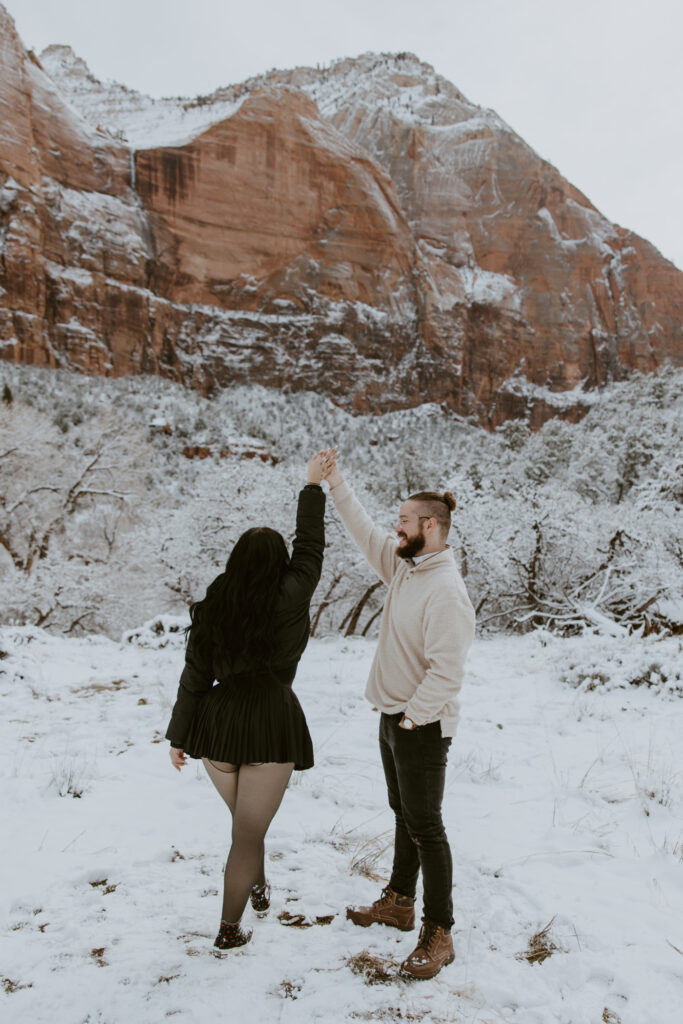 Fabiana and David, Zion National Park Proposal - Southern Utah Photographer, Emily Dawn Photo