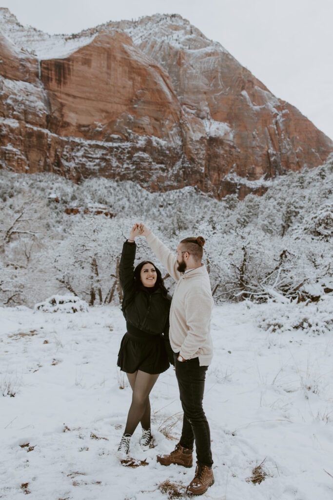 Fabiana and David, Zion National Park Proposal - Southern Utah Photographer, Emily Dawn Photo