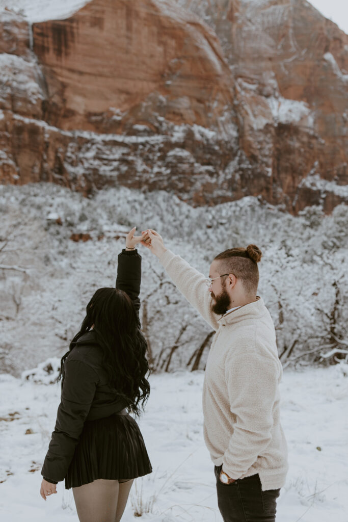 Fabiana and David, Zion National Park Proposal - Southern Utah Photographer, Emily Dawn Photo