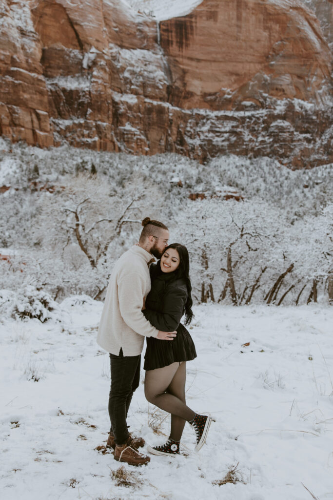 Fabiana and David, Zion National Park Proposal - Southern Utah Photographer, Emily Dawn Photo