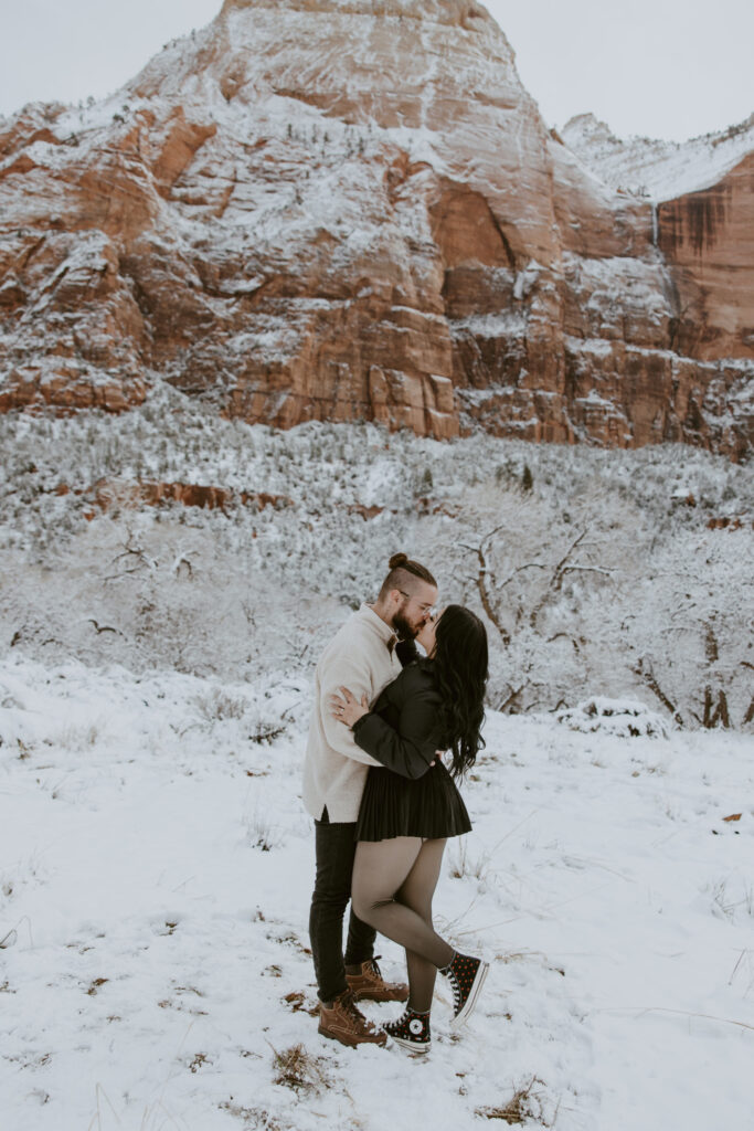 Fabiana and David, Zion National Park Proposal - Southern Utah Photographer, Emily Dawn Photo