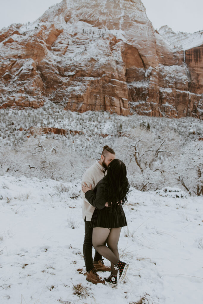 Fabiana and David, Zion National Park Proposal - Southern Utah Photographer, Emily Dawn Photo