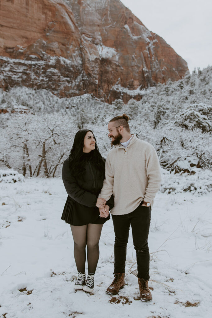 Fabiana and David, Zion National Park Proposal - Southern Utah Photographer, Emily Dawn Photo