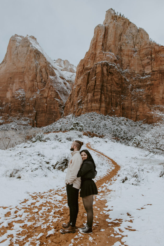 Fabiana and David, Zion National Park Proposal - Southern Utah Photographer, Emily Dawn Photo