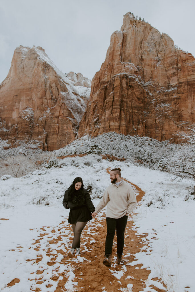 Fabiana and David, Zion National Park Proposal - Southern Utah Photographer, Emily Dawn Photo