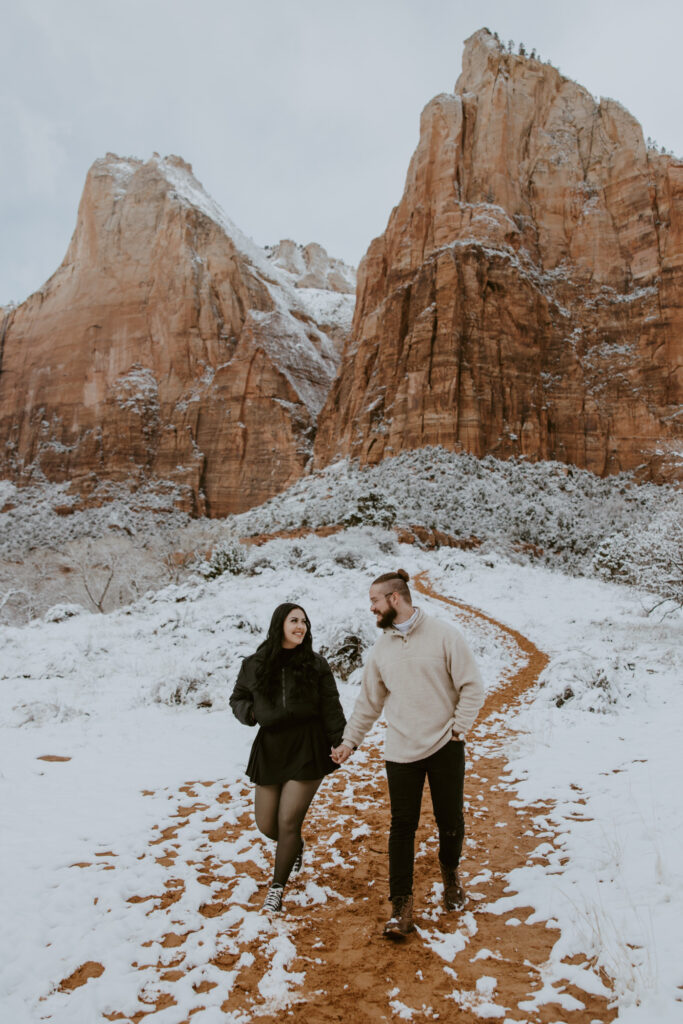 Fabiana and David, Zion National Park Proposal - Southern Utah Photographer, Emily Dawn Photo