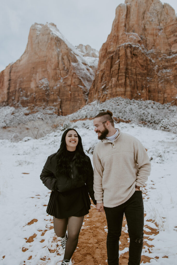 Fabiana and David, Zion National Park Proposal - Southern Utah Photographer, Emily Dawn Photo