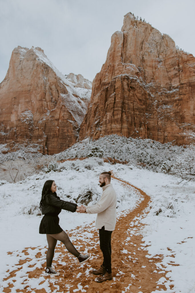 Fabiana and David, Zion National Park Proposal - Southern Utah Photographer, Emily Dawn Photo