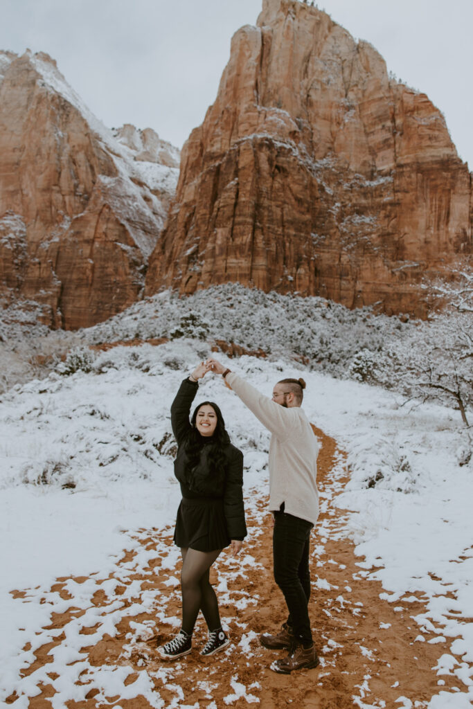 Fabiana and David, Zion National Park Proposal - Southern Utah Photographer, Emily Dawn Photo