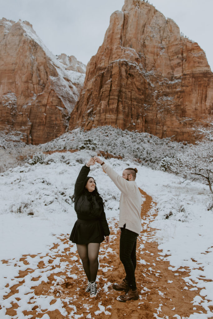 Fabiana and David, Zion National Park Proposal - Southern Utah Photographer, Emily Dawn Photo