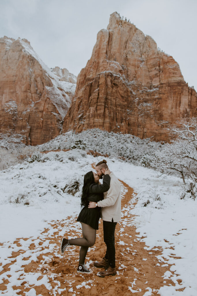 Fabiana and David, Zion National Park Proposal - Southern Utah Photographer, Emily Dawn Photo