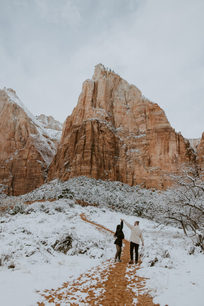 Fabiana and David, Zion National Park Proposal - Southern Utah Photographer, Emily Dawn Photo