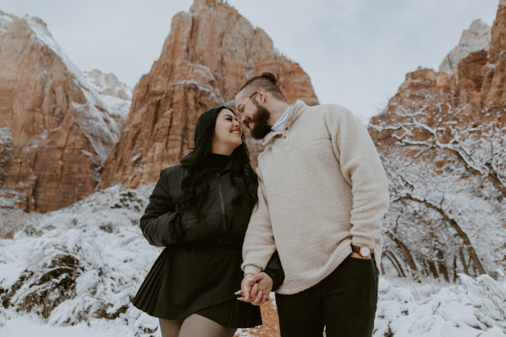 Fabiana and David, Zion National Park Proposal - Southern Utah Photographer, Emily Dawn Photo