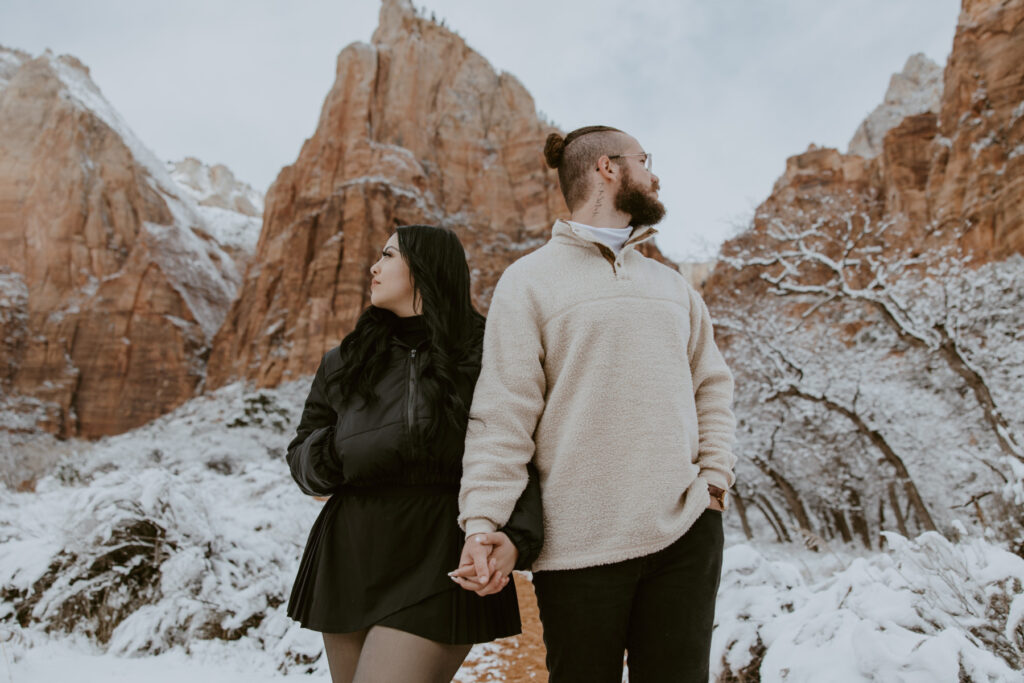 Fabiana and David, Zion National Park Proposal - Southern Utah Photographer, Emily Dawn Photo