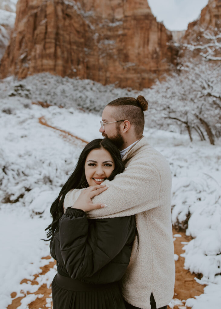 Fabiana and David, Zion National Park Proposal - Southern Utah Photographer, Emily Dawn Photo