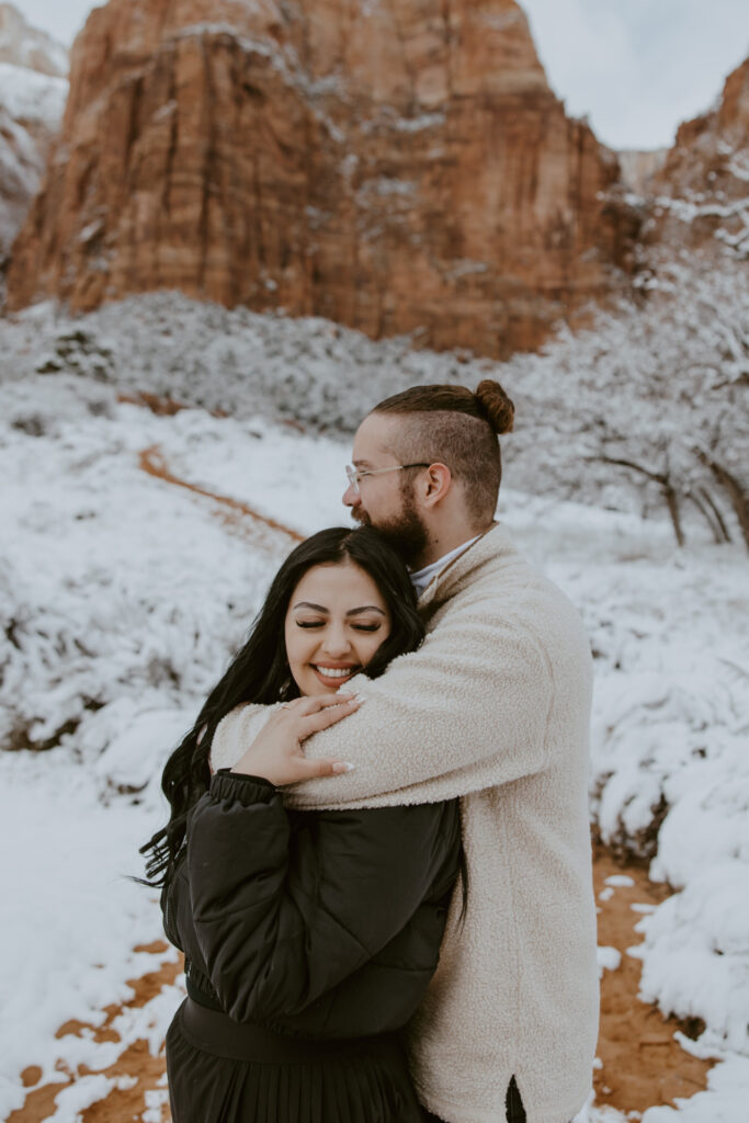 Fabiana and David, Zion National Park Proposal - Southern Utah Photographer, Emily Dawn Photo