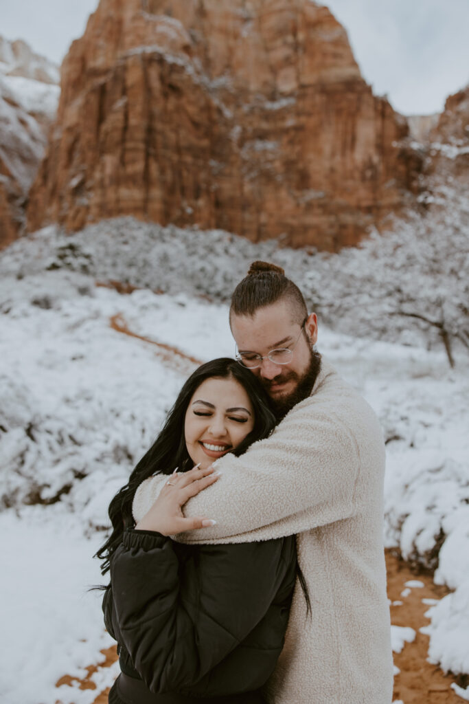 Fabiana and David, Zion National Park Proposal - Southern Utah Photographer, Emily Dawn Photo